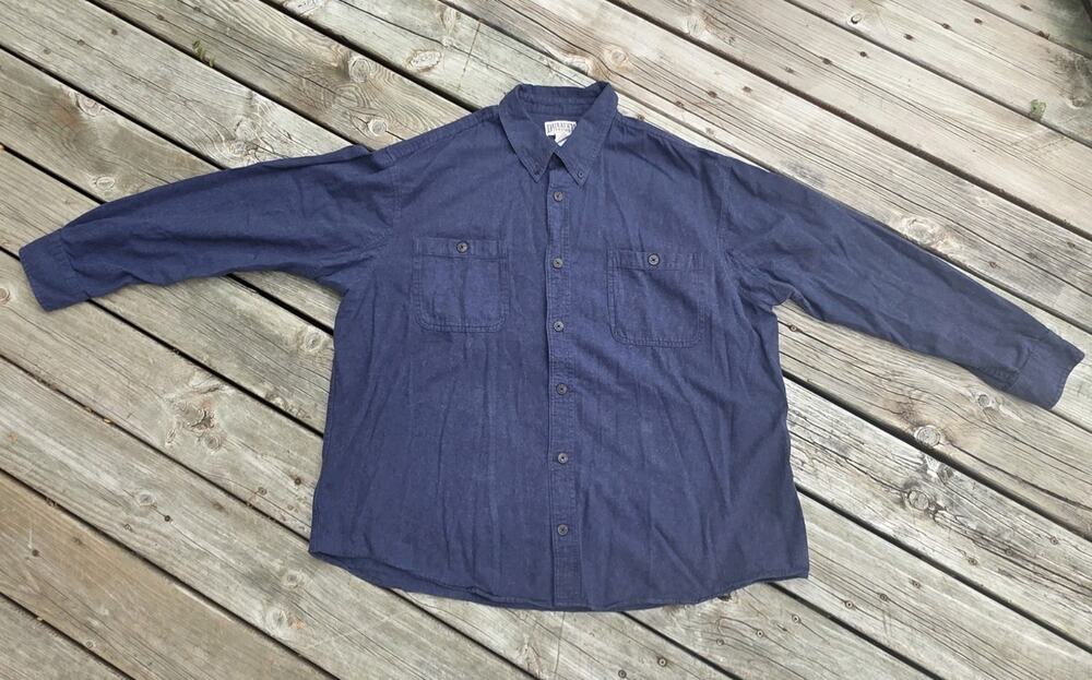 Duluth Trading Co Men's Button-up 100% Cotton Long Sleeve Work Shirt Flannel 2XL